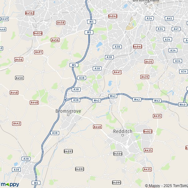 Map Bromsgrove: map of Bromsgrove (B45 8LE) and practical information