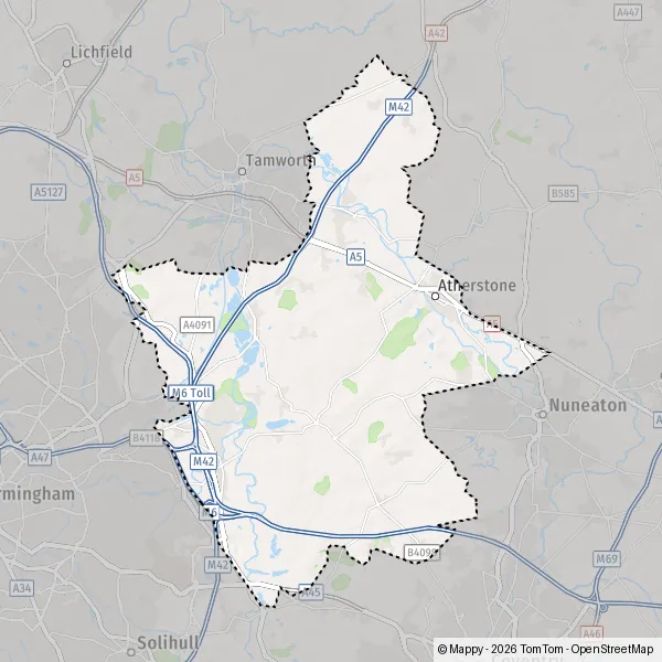 Map North Warwickshire: map of North Warwickshire (B46 2) and practical ...