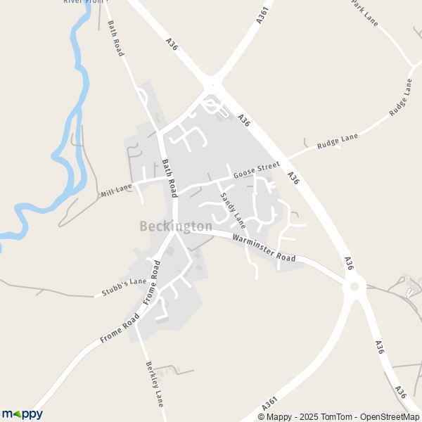 Map Beckington: map of Beckington (BA11 6) and practical information