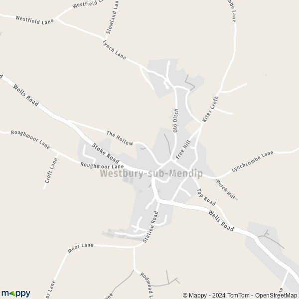 Map WestburysubMendip map of WestburysubMendip (BA5 1) and