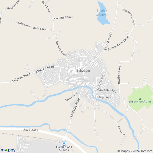 Map Silsden: map of Silsden (BD20 0) and practical information