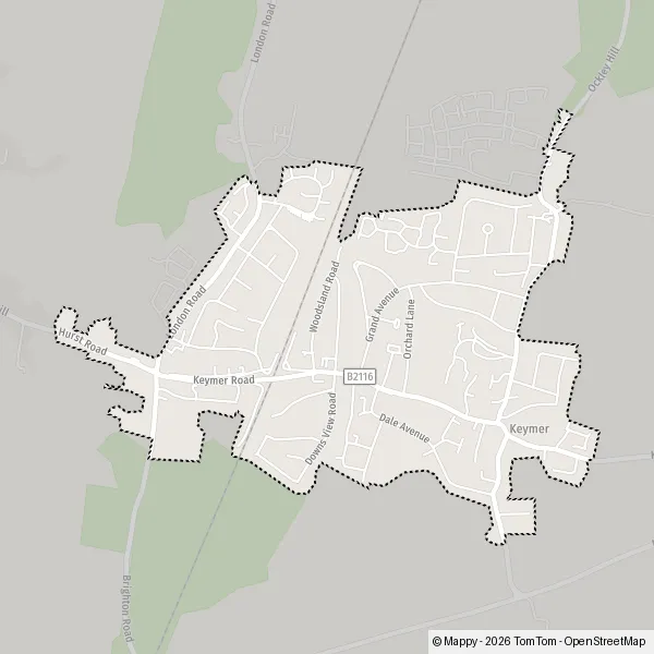 Map Keymer: map of Keymer (BN6 8) and practical information