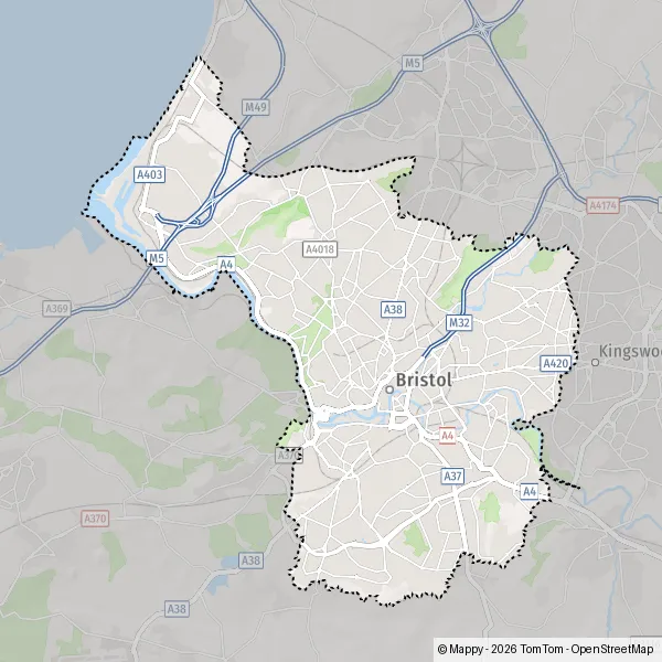 Map City of Bristol: map of City of Bristol (BS14 9) and practical ...