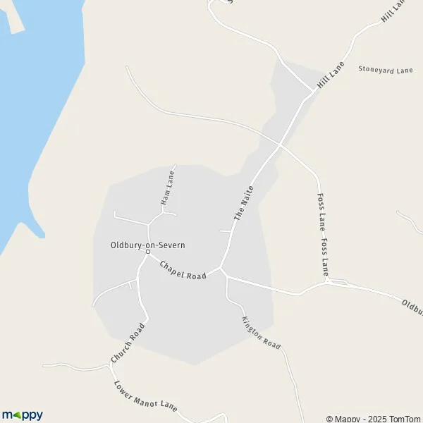 Map OldburyonSevern map of OldburyonSevern (BS35 1) and practical