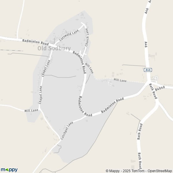 Map Old Sodbury: map of Old Sodbury (BS37 6) and practical information