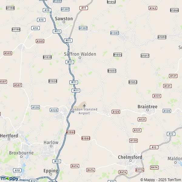 Map Uttlesford: map of Uttlesford (CB10 2) and practical information