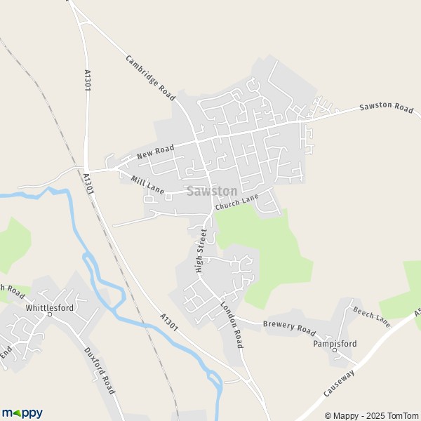 Map Sawston: map of Sawston (CB22 3) and practical information