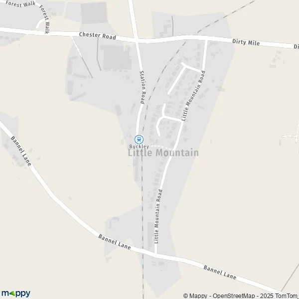 Map Little Mountain map of Little Mountain (CH7 3) and practical