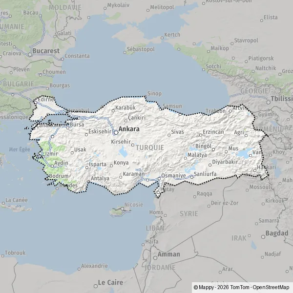 Map of Türkiye : map of Türkiye and practical information - Mappy