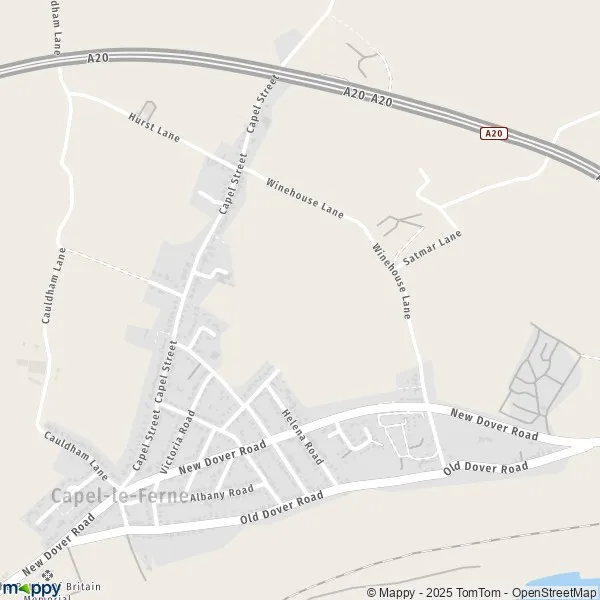 Map CapelleFerne map of CapelleFerne (CT18 7) and practical