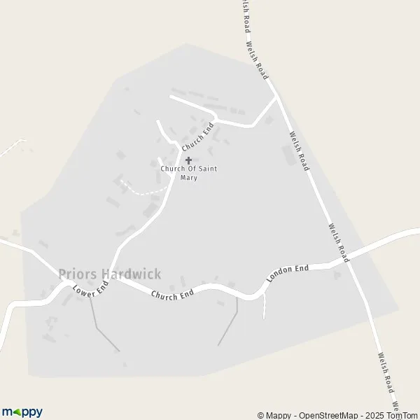 Map Priors Hardwick map of Priors Hardwick (CV47 7) and practical