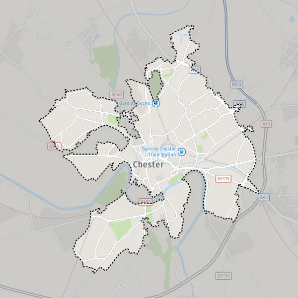 Map Cheshire West and Chester map of Cheshire West and Chester (CW8 2