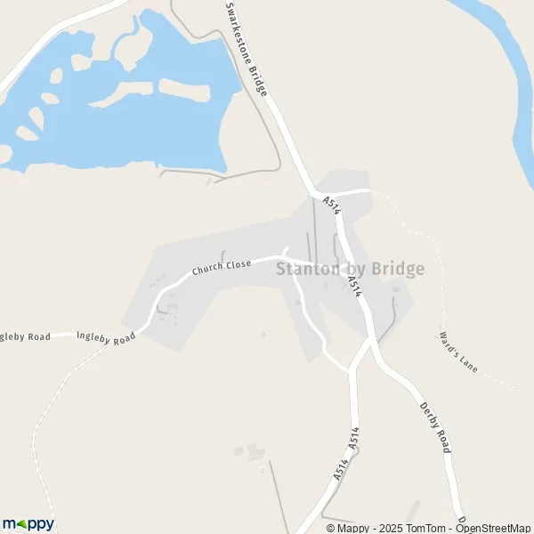 Map Stanton by Bridge map of Stanton by Bridge (DE73 7) and practical