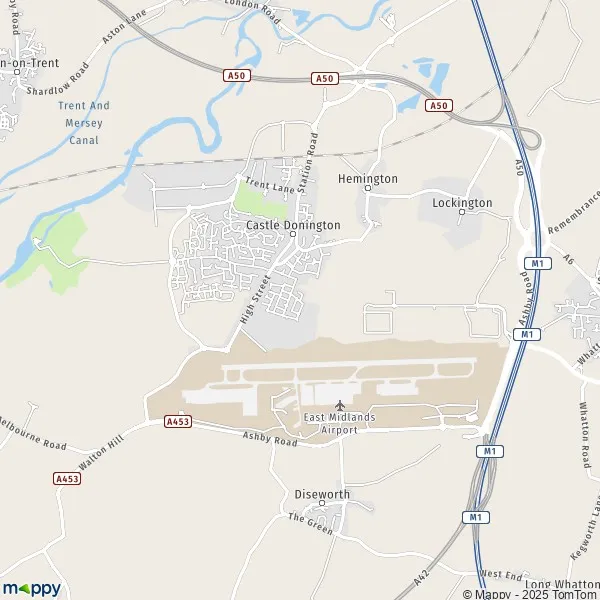 Map Castle Donington Map Of Castle Donington DE74 2 And Practical 
