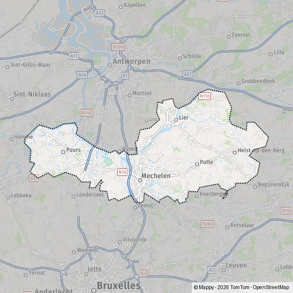 Map of Malines : map of Malines and practical information - Mappy