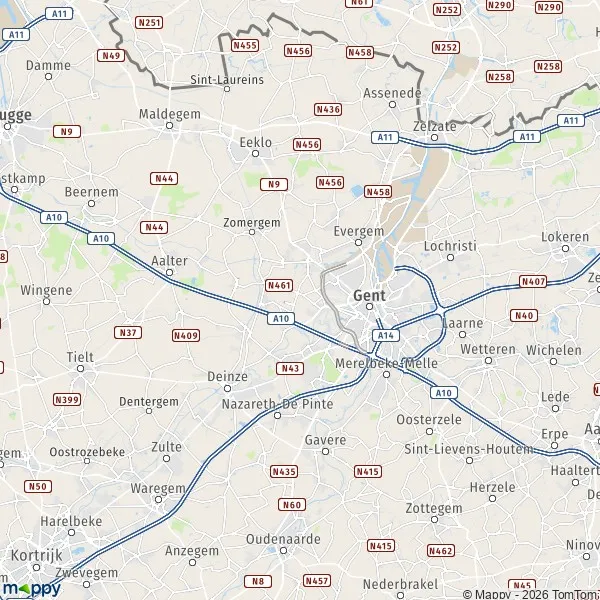 Map of Ghent map of Ghent and practical information Mappy