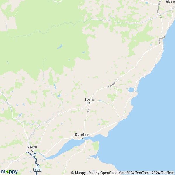 Map of Angus : map of Angus and practical information - Mappy