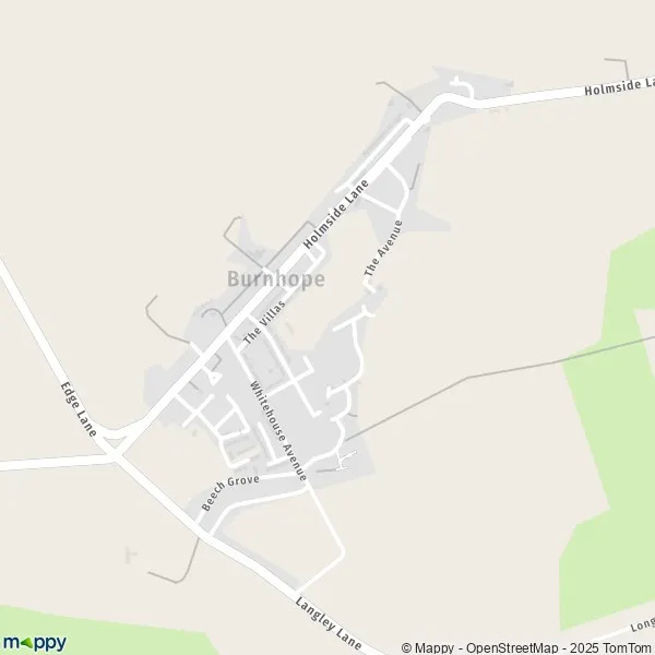 Map Burnhope map of Burnhope (DH7 0) and practical information