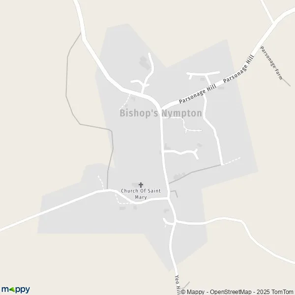 Map Nympton map of Nympton (EX36 4) and practical