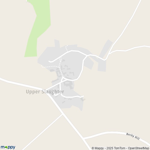 Map Upper Slaughter: map of Upper Slaughter (GL54 2) and practical ...