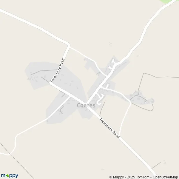 Map Coates map of Coates (GL7 6) and practical information