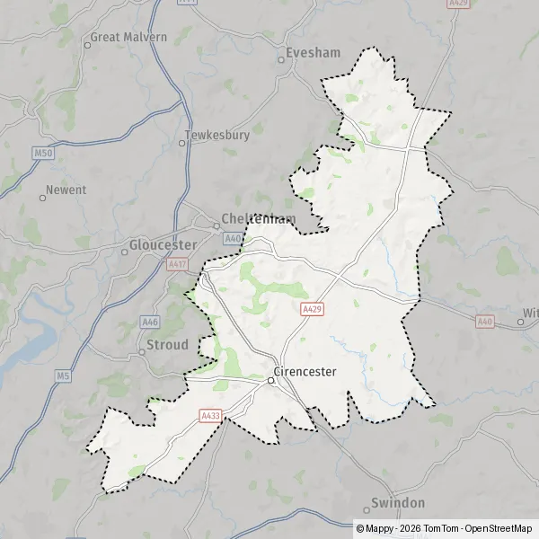 Map Cotswold: map of Cotswold (GL7 7) and practical information