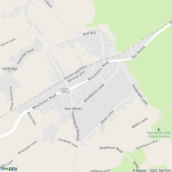 Map Four Marks map of Four Marks (GU34 5) and practical information