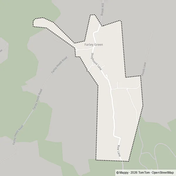 Map Farley Green: map of Farley Green (GU5 9) and practical information