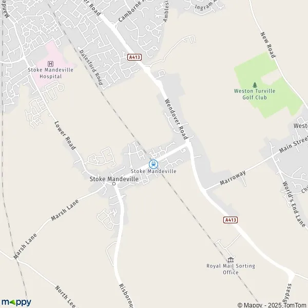 Map Stoke Mandeville map of Stoke Mandeville (HP22 5) and practical