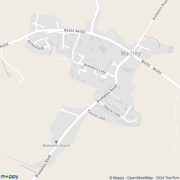 Map Madley: map of Madley (HR2 9) and practical information