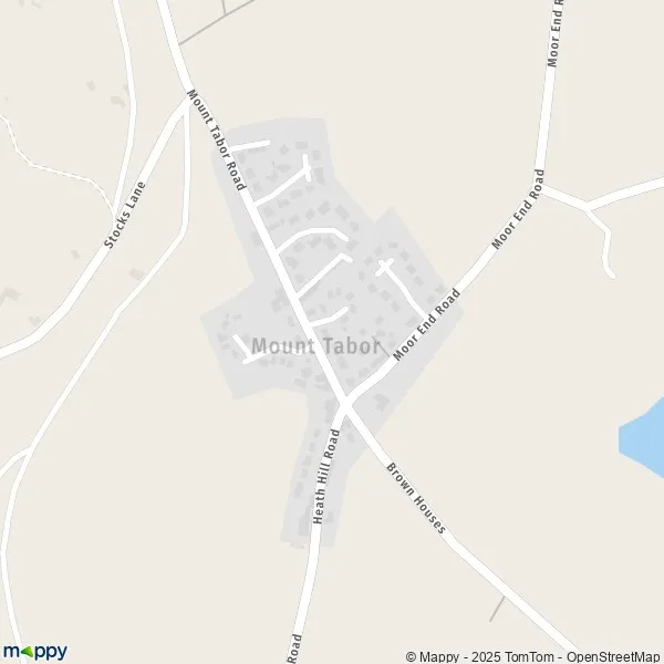 Map Mount Tabor map of Mount Tabor (HX2 0) and practical information