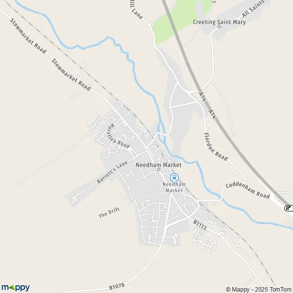 Map Needham Market map of Needham Market (IP6 8) and practical information