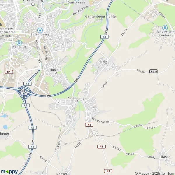 Map Hesperange map of Hesperange (L) and practical information
