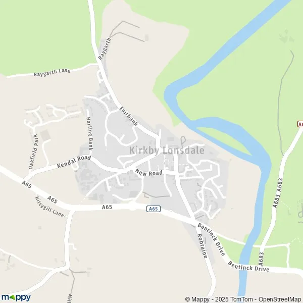 Map Kirkby Lonsdale map of Kirkby Lonsdale (LA6 2) and practical