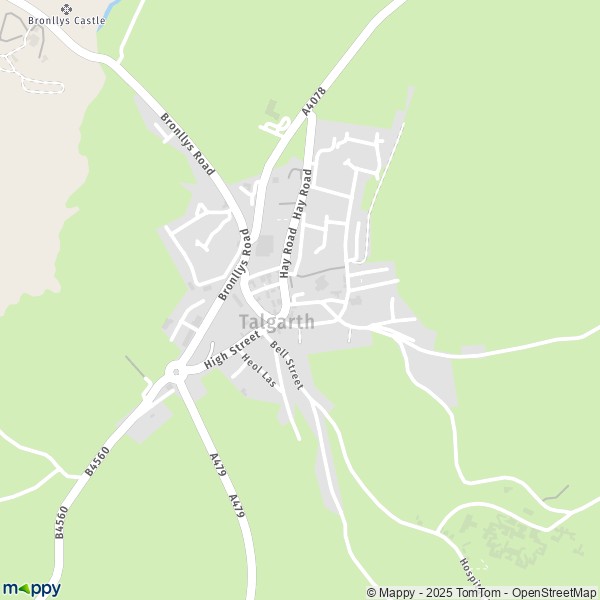 Map Talgarth: map of Talgarth (LD3 0) and practical information