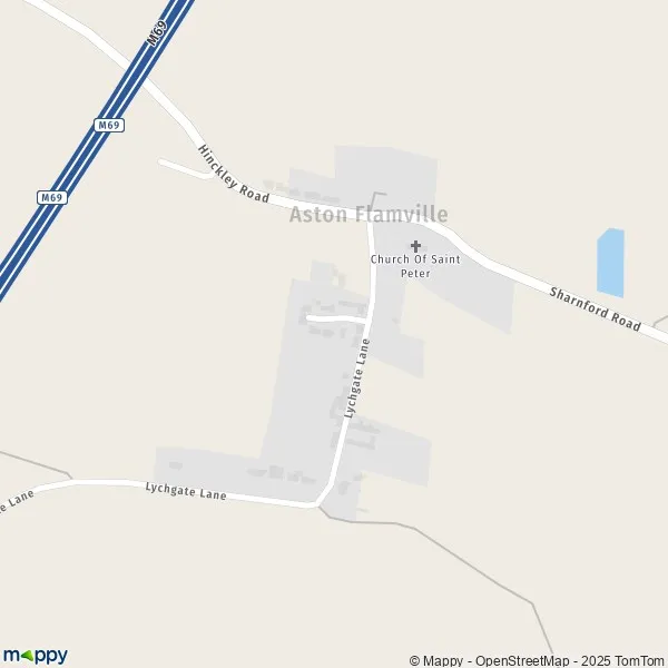 Map Aston Flamville map of Aston Flamville (LE10 3) and practical