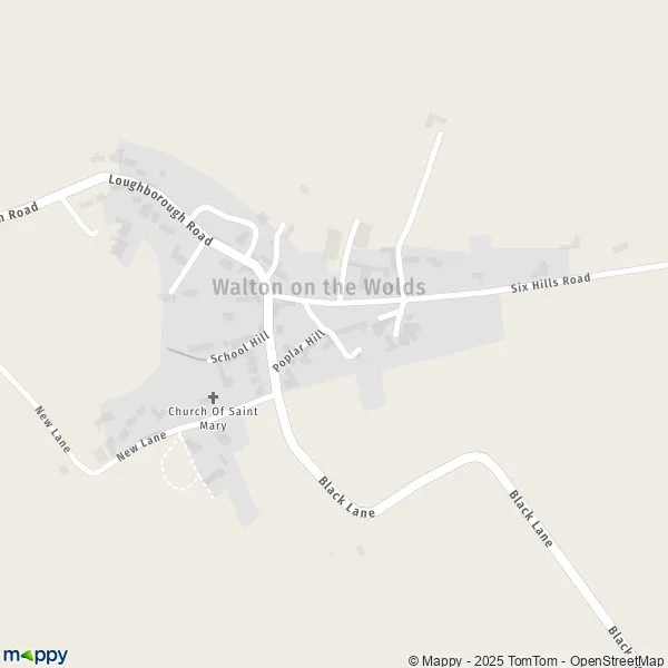 Map Walton on the Wolds map of Walton on the Wolds (LE12 8) and