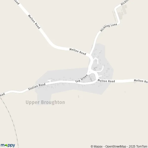 Map Upper Broughton map of Upper Broughton (LE14 3) and practical