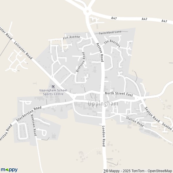 Map Uppingham: map of Uppingham (LE15 9) and practical information