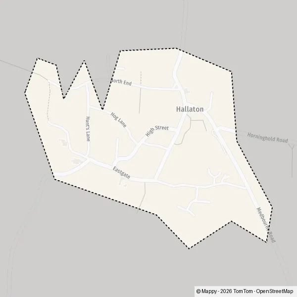 Map Hallaton: map of Hallaton (LE16 8) and practical information
