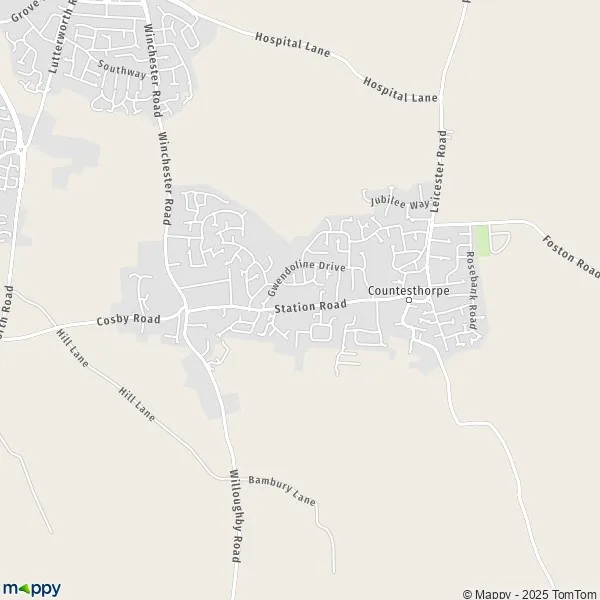 Map Countesthorpe map of Countesthorpe (LE8 5) and practical information