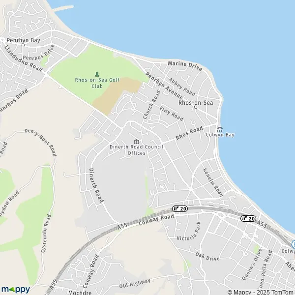Map RhosonSea map of RhosonSea (LL28 4) and practical information