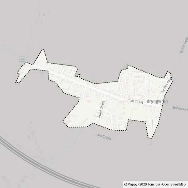 Map Bryngwran: map of Bryngwran (LL65 3) and practical information