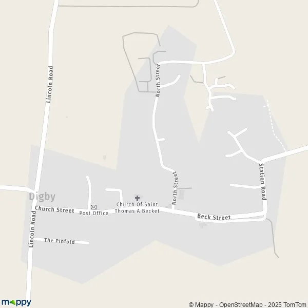 Map Digby map of Digby (LN4 3) and practical information