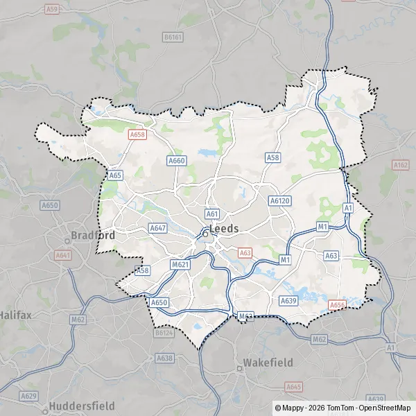 Map Leeds: map of Leeds (LS1 1PJ) and practical information
