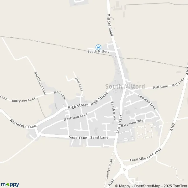 Map South Milford map of South Milford (LS25 5) and practical information