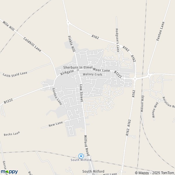 Map Sherburn In Elmet map of Sherburn In Elmet (LS25 6) and practical
