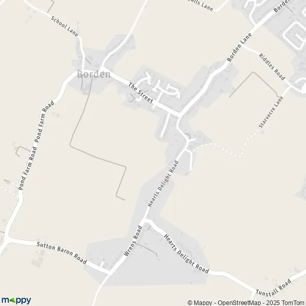 Map Borden map of Borden (ME9 8) and practical information