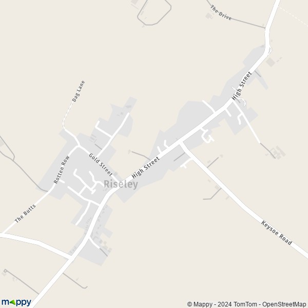 Map Riseley: map of Riseley (MK44 1) and practical information