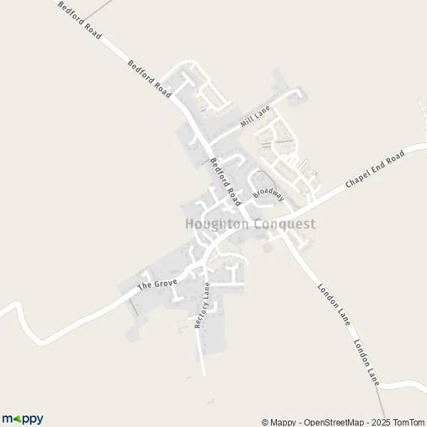 Map Houghton Conquest map of Houghton Conquest (MK45 3) and practical